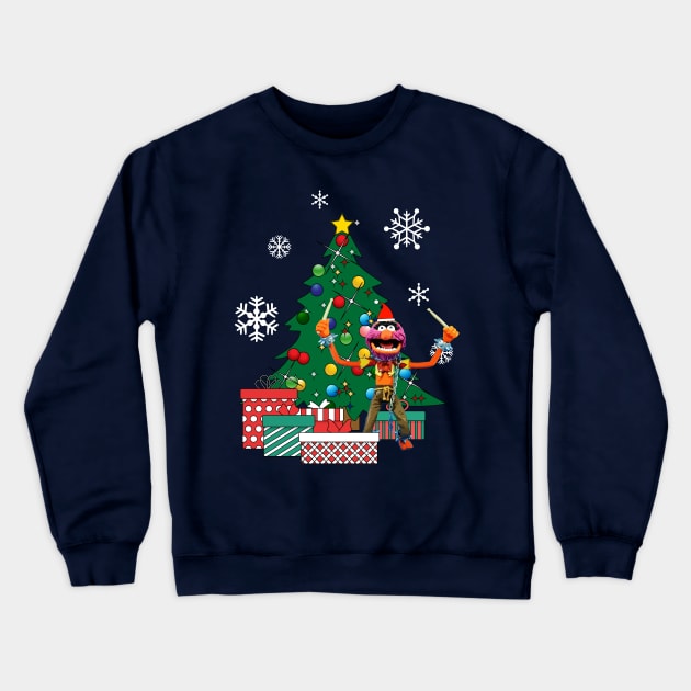 Animal Around The Christmas Tree Muppets Crewneck Sweatshirt by Nova5